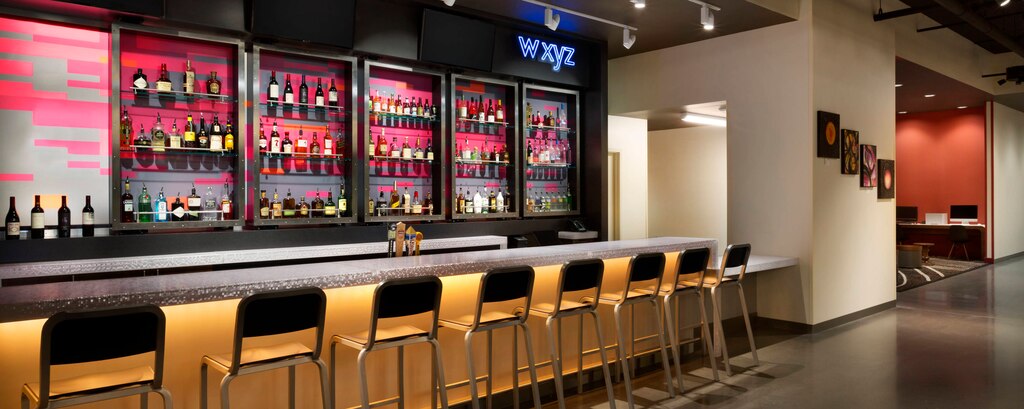 Aloft Hotel bar after drywall work